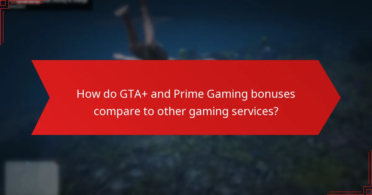 How can I claim GTA+ Prime Gaming bonuses?