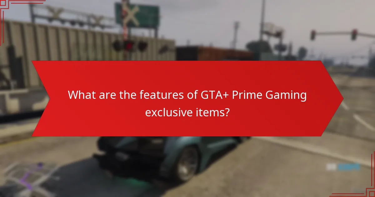 How can players claim GTA+ Prime Gaming exclusive items?