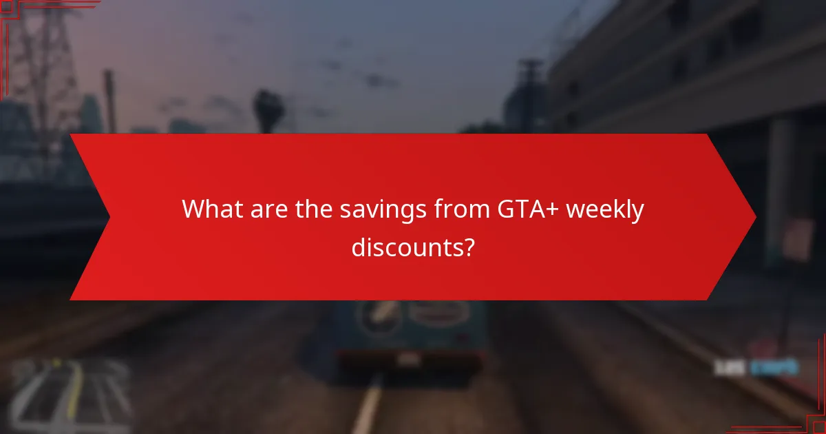 How frequently do GTA+ weekly discounts change?
