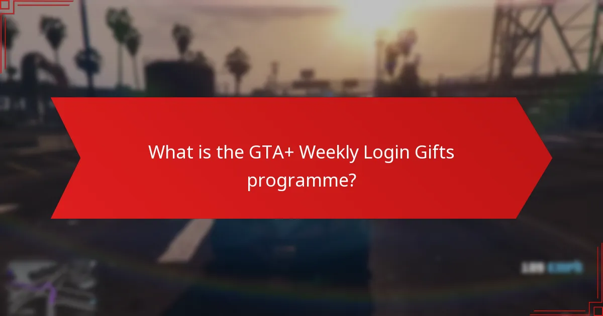 When are the GTA+ Weekly Login Gifts available?