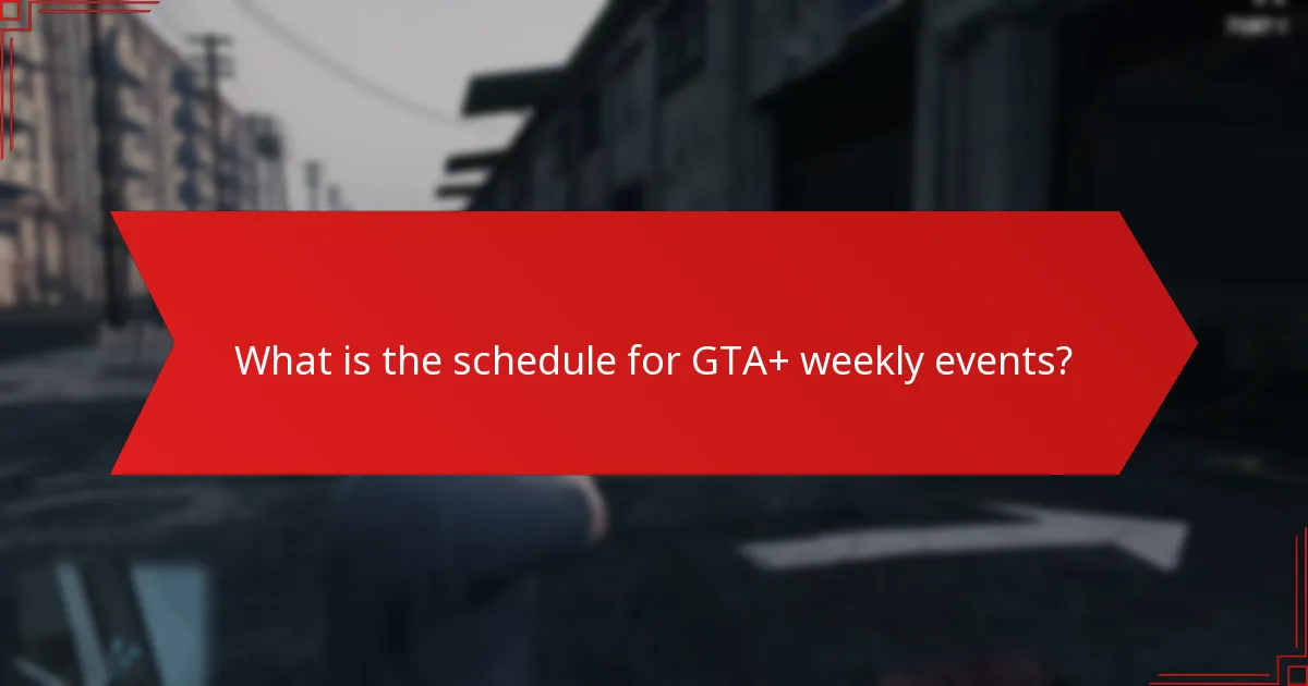 How do GTA+ weekly events compare to other gaming subscription events?